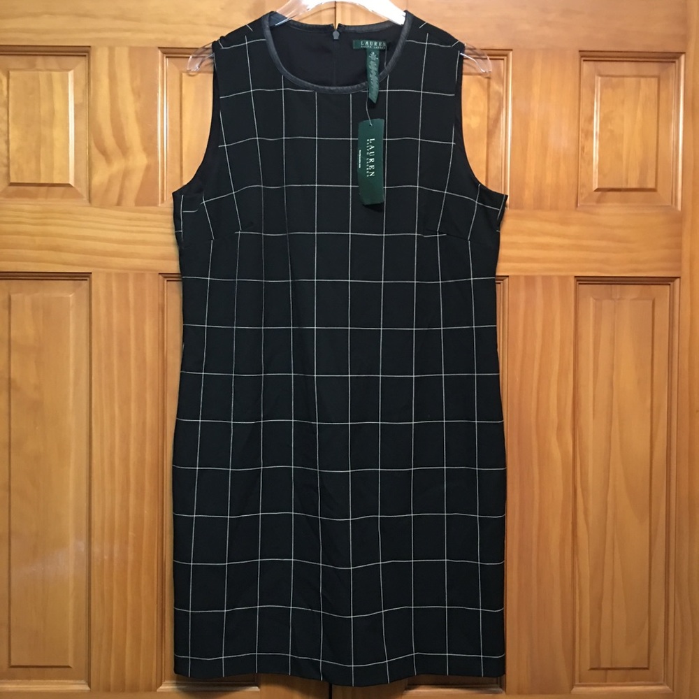 Lauren Ralph Lauren Black Window Pane Plaid Dress
